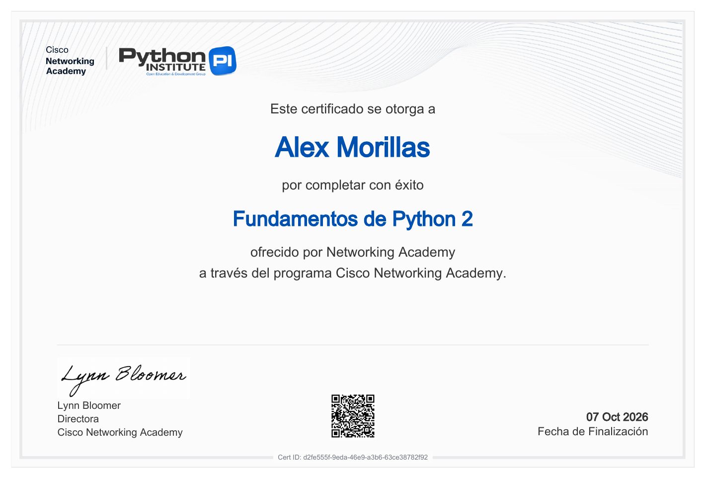Certificado Fundamentos de Python 2