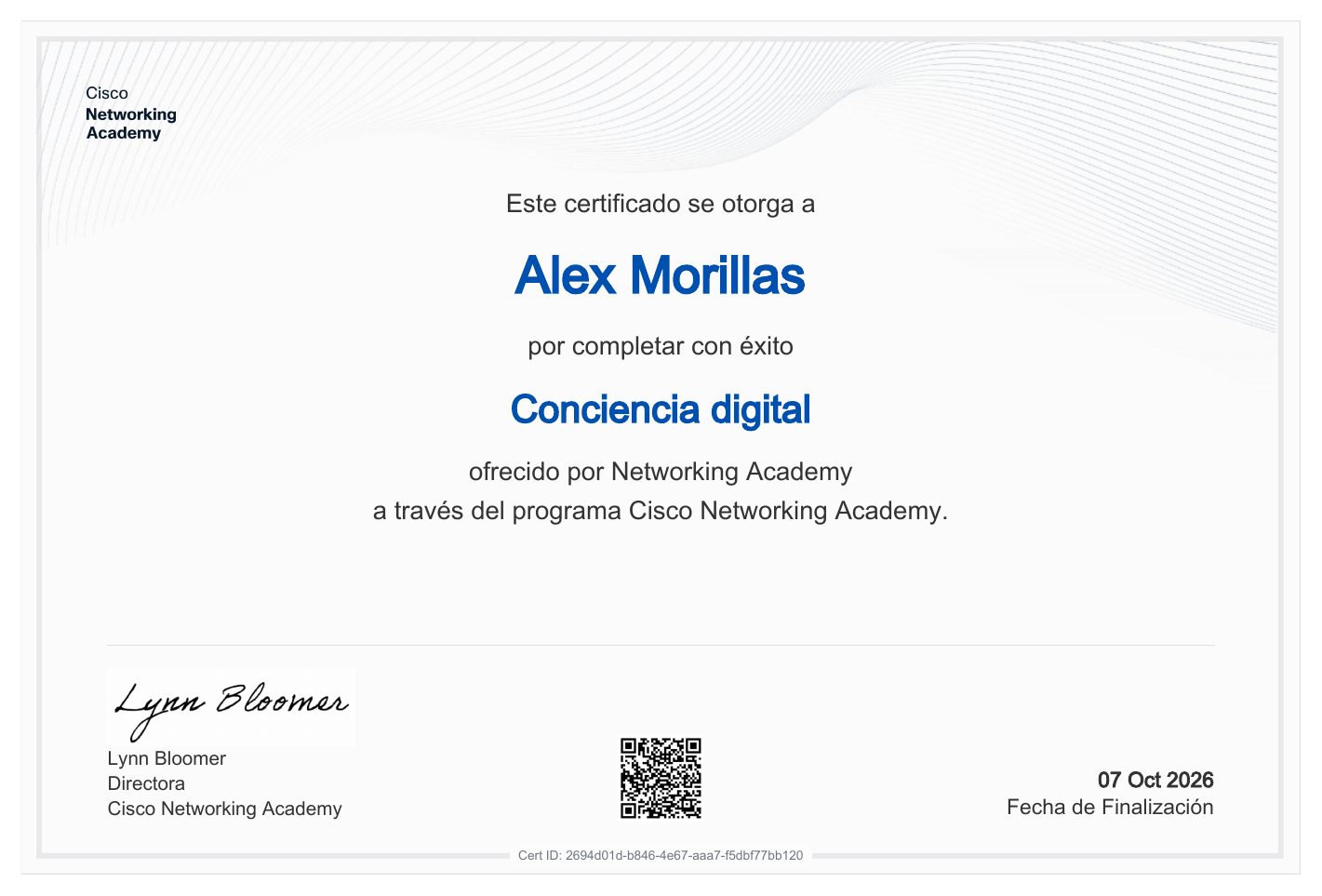 Certificado Conciencia digital